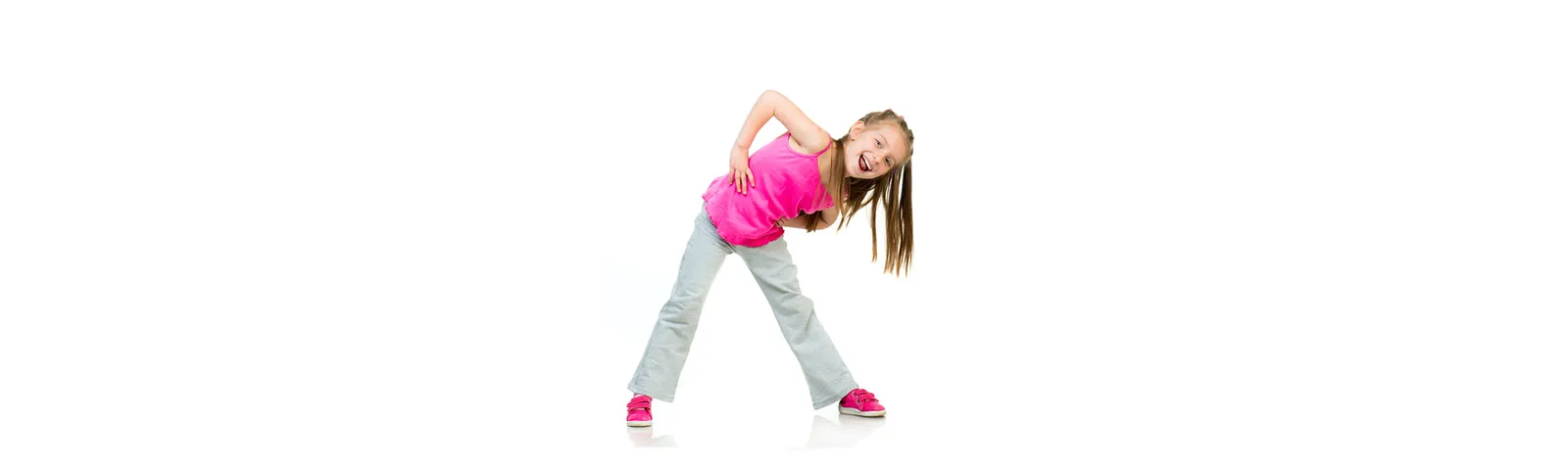 Girl Pink Dress Sideways Bend – General